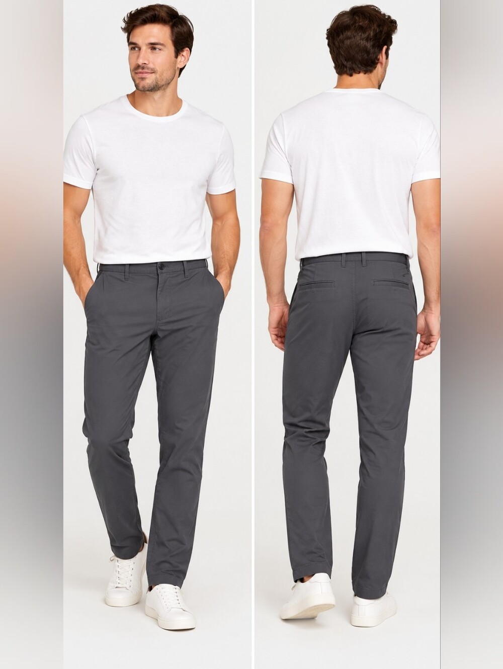 Goodfellow & Co Hennepin Tech Slim Fit Chino Pants Gray Men 30x32 Wrinkle Resist